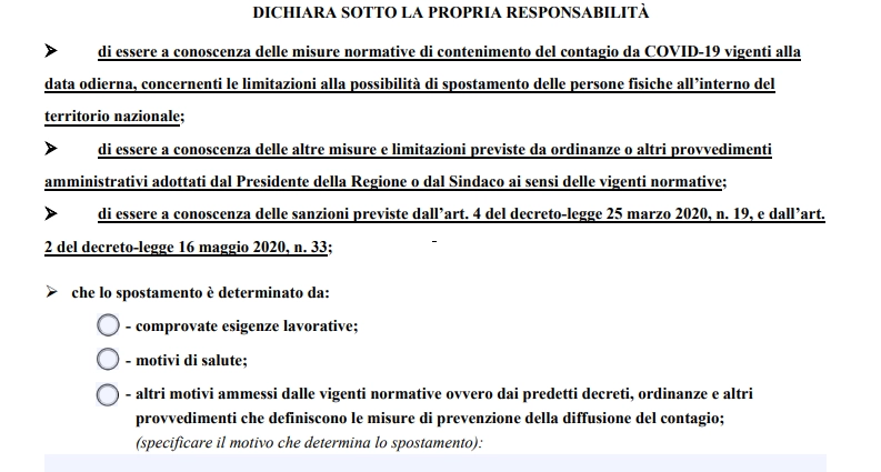 autocertificazione