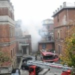 Incendio al Policlino Umberto primo