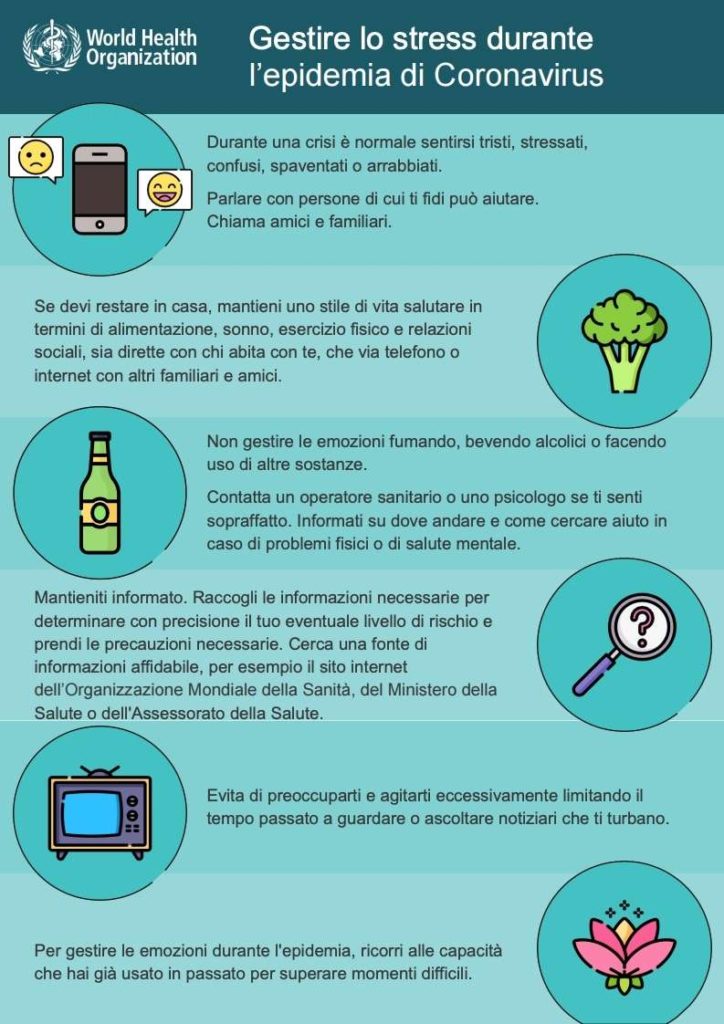 Gestire lo stress ai tempi del il coronovirus.