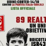 Allerta per partita Nazionale a Udine contro Israele, corteo comitato per Palestina
