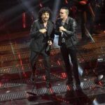 Sanremo 2025, Kekko bacia Renga dopo l'esibizione: Quanti punti sono?