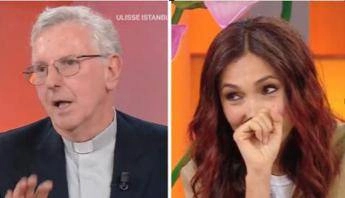 Don Bruno, gaffe e risate a 'La volta buona': Caterina Balivo lo salva così...