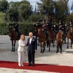 Re Carlo da Giorgia Meloni, l'incontro a Villa Pamphilj