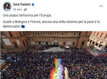 'Una piazza per l'Europa' a Bologna. Prodi: Corriamo verso il futuro, non c'è più tempo