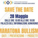 Insieme contro disagio giovanile, il 28 maggio 'Maratona' contro il bullismo
