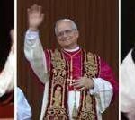 Leone XIV, Papa Prevost con la stola di Giovanni Paolo II e Benedetto XVI