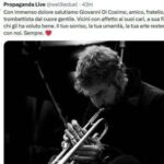 'Propaganda Live', è morto il trombettista Giovanni Di Cosimo: aveva 61 anni