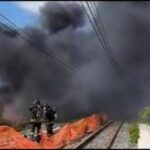 Incendio a Pompei vicino ai binari, stop alla Circumvesuviana