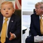 Trump-von der Leyen versione baby, l'AI ricrea l'incontro