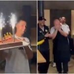 Sorpresa Ronaldo, porta una torta al... cuoco dell'Al Nassr