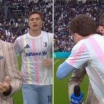 Juve-Atalanta, Del Piero-Yildiz e l'abbraccio prima del match