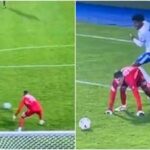 Portiere prova dribbling, attaccante centra un compagno sulla linea: disastri in Repubblica Ceca