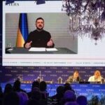 Zelensky a Cernobbio ringrazia l'Italia: Lavoriamo per fermare Russia