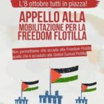 L'8 ottobre tutti in piazza, Freedom Flotilla invita a nuova mobilitazione