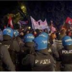 Roma, tensione al corteo Pro Pal: idranti sui manifestanti