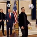 Trump, sfida di palleggi con Cristiano Ronaldo: il video (generato dall'AI) fa il giro del mondo