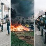 Scontri a Bruxelles, agricoltori in piazza: pietre contro il Parlamento europeo