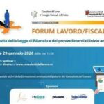 Consulenti lavoro: doppio appuntamento per Forum Lavoro/Fiscale 2026, 22 e 29 gennaio