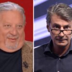 Milo Infante, gelo in studio per la 'battuta' di Antonio Tanga: Ho un coltello per uccidere mia mog...
