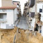Frana Niscemi, nuovi cedimenti intorno alla biblioteca