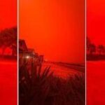 Cielo apocalittico in Australia, il ciclone Narelle tinge tutto rosso sangue: le immagini sono viral...