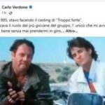 Sanremo, Verdone a Sal Da Vinci: Oggi 'Troppo Forte' sei tu