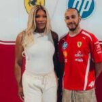 Gp Miami, Serena Williams nel box Ferrari con Hamilton e Leclerc: Sono venuta a salutare i miei ami...