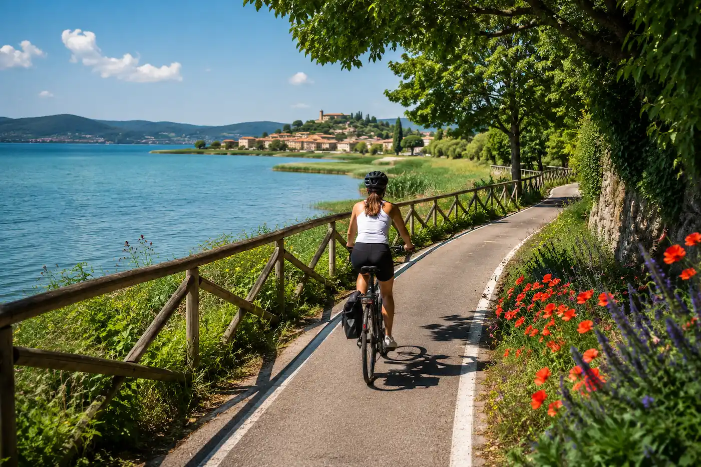 Ciclovia del Trasimeno, pista ciclabile lungo il Lago Trasimeno in Umbria Ciclovia del Trasimeno, la più bella d'Italia 2026