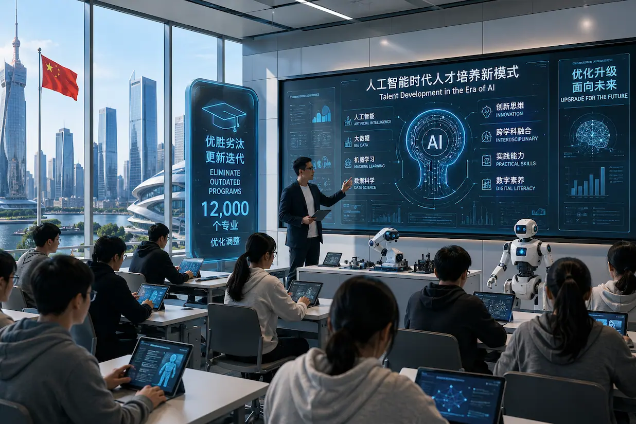 Cina elimina corsi di laurea AI