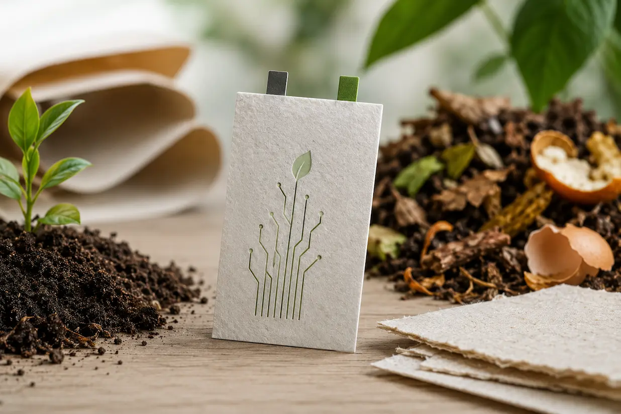Flint Paper Battery: batteria di carta flessibile a base di cellulosa Flint Paper Battery batteria di carta