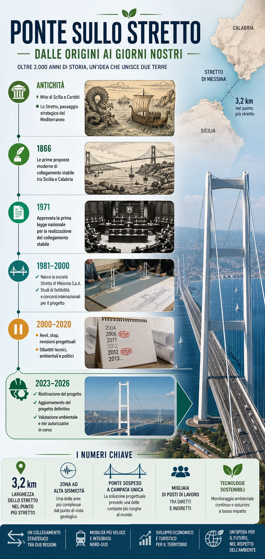 infografica ponte sullo stretto