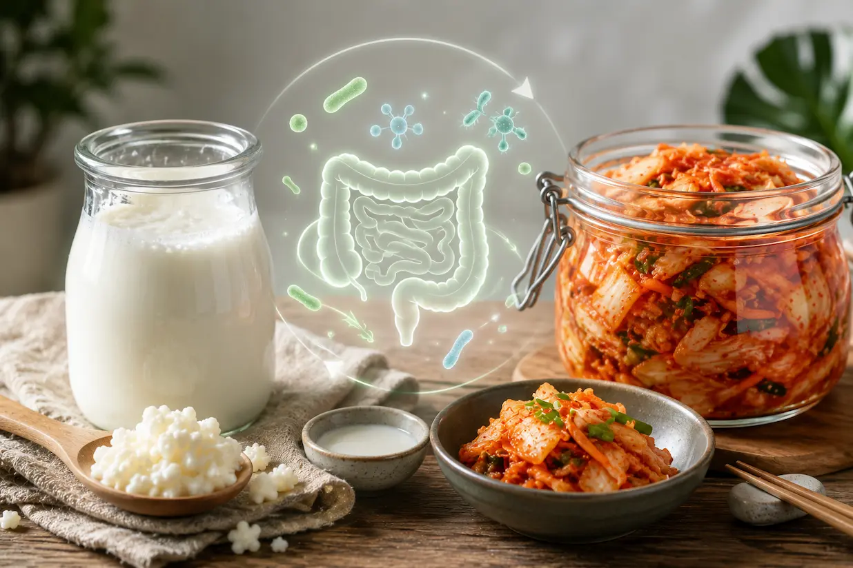 Kefir e kimchi: cosa sono, benefici e preparazione in casa