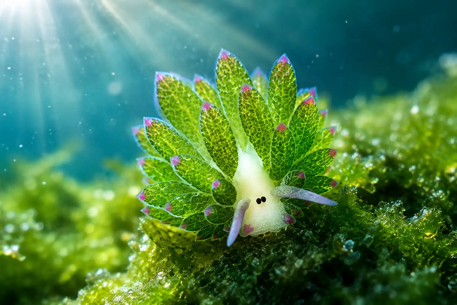 Pecora foglia (Costasiella kuroshimae) la pecora foglia