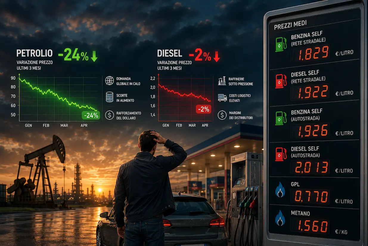 Prezzi carburanti oggi 24 giugno