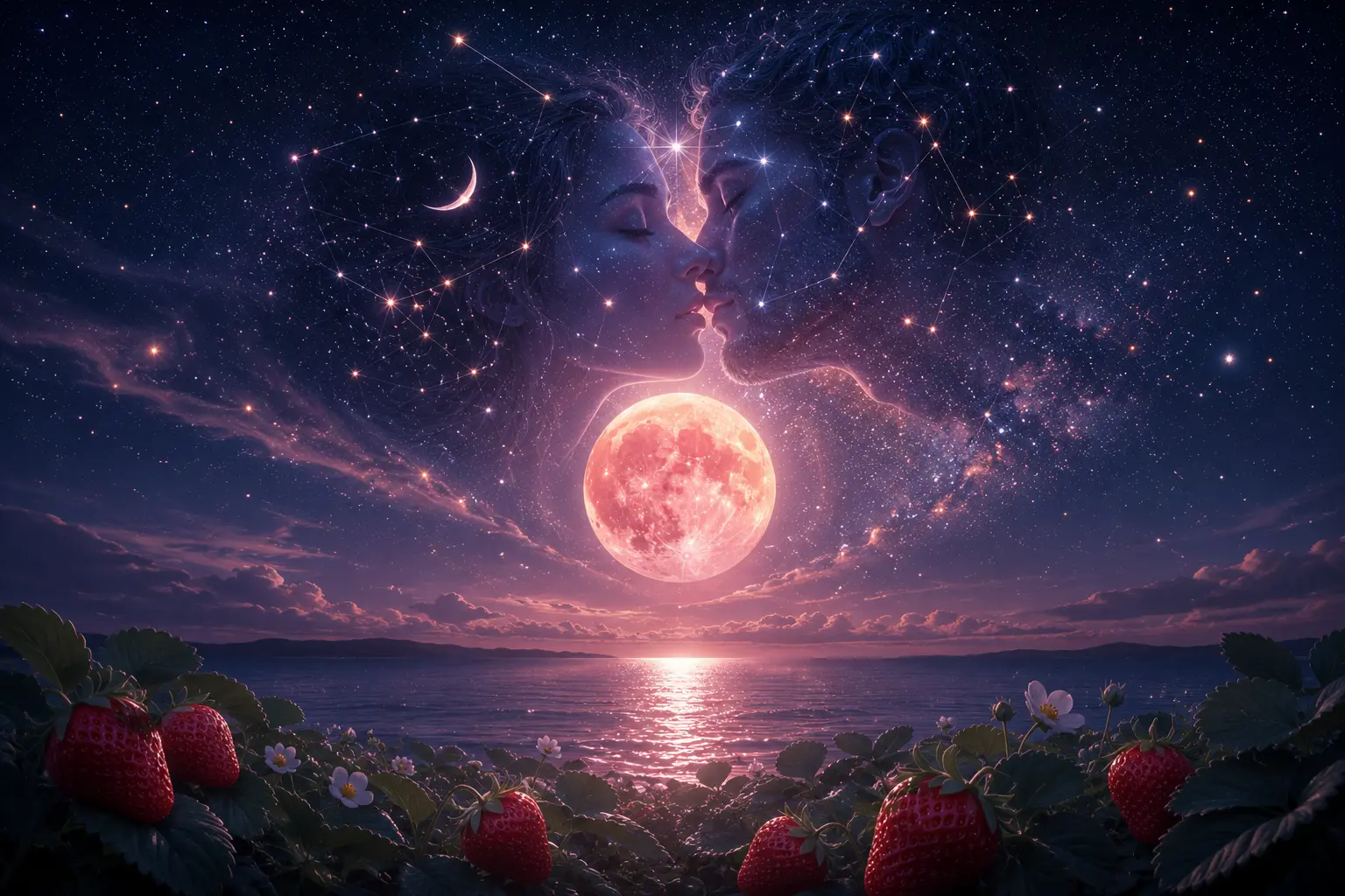 Bacio celeste e Microluna delle Fragole
