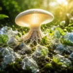 Fungo Pestalotiopsis microspora cresciuto su un campione di plastica poliuretano