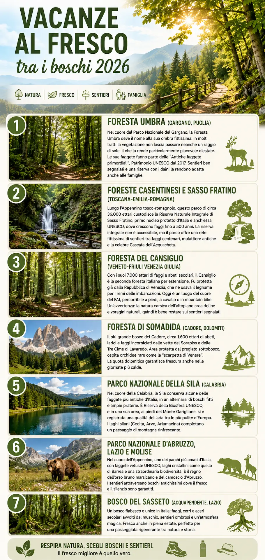 Infografica Foreste in Italia 2026