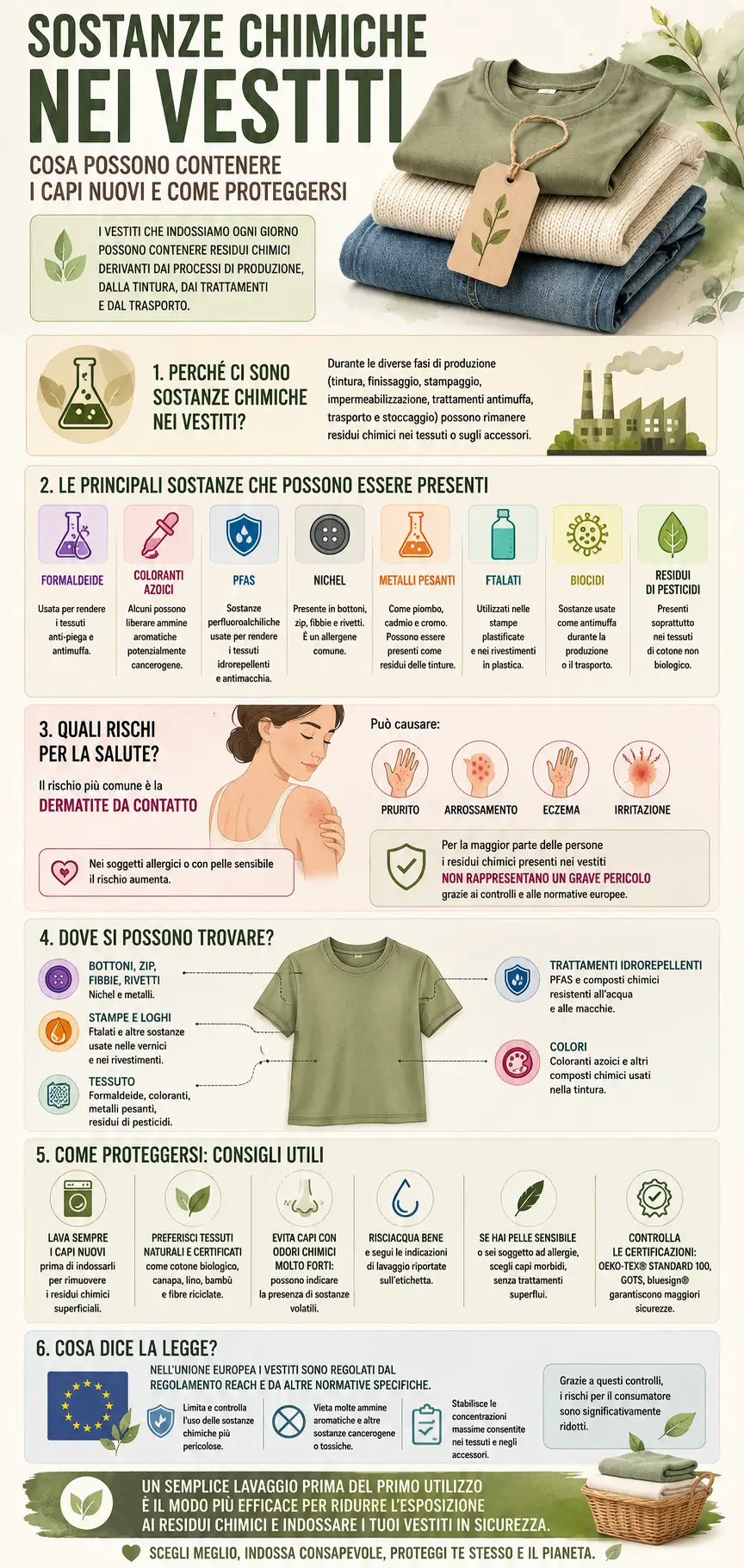 Infografica sostanze tossiche nei vestiti
