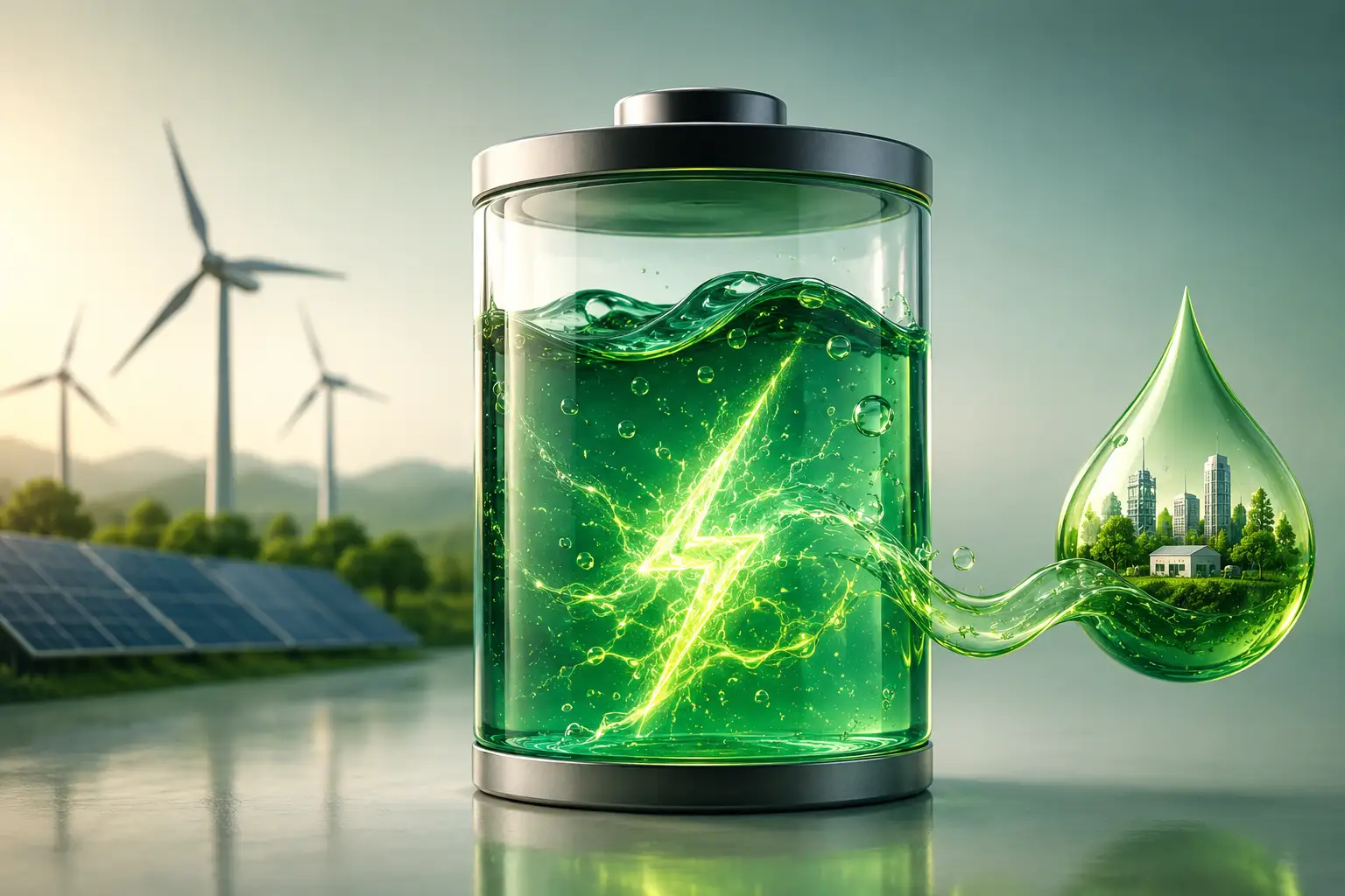 Materiale liquido che immagazzina energia come una batteria