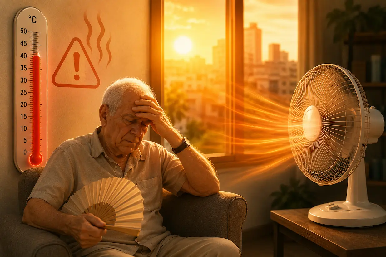 Ventilatore e caldo estremo anziani