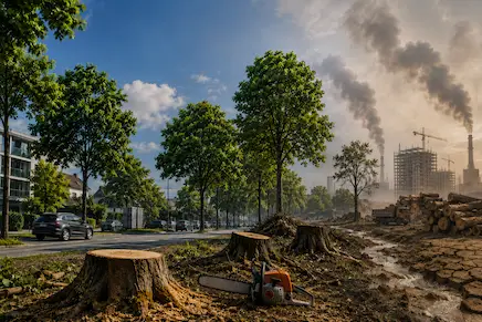 Alberi abbattuti per il 5G, in evidenza