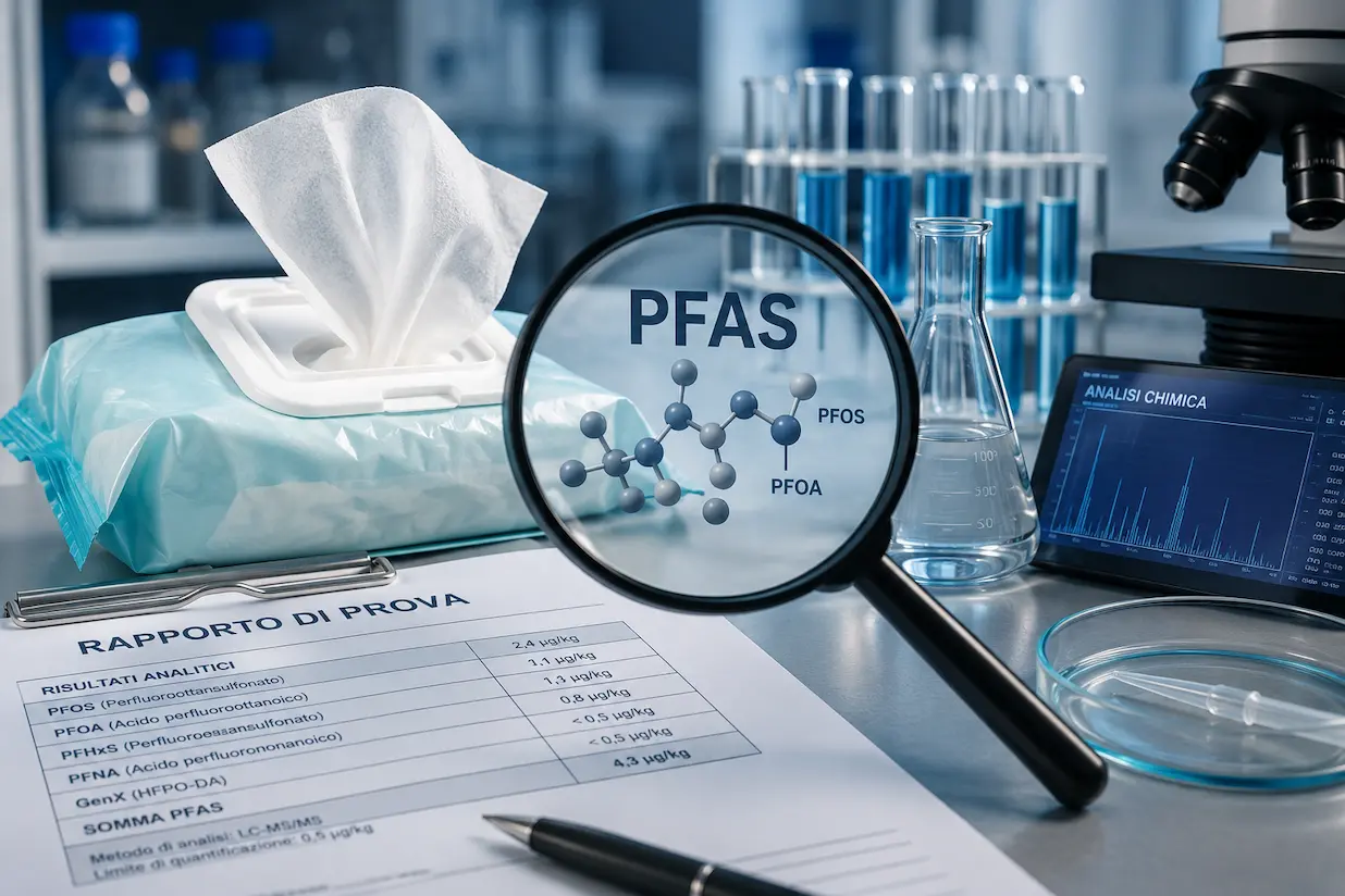 PFAS nelle salviette umidificate: cosa dicono i test