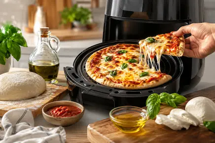 Pizza in friggitrice ad aria