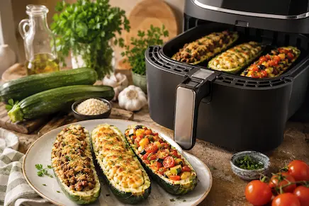 zucchine ripiene friggitrice ad aria ricette estive