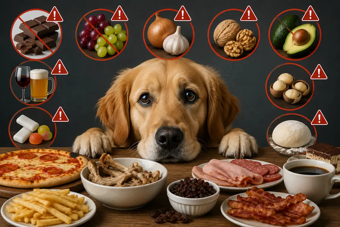 cibi umani tossici per il cane cioccolato uva cipolla aglio xilitolo Cibi umani tossici per il cane