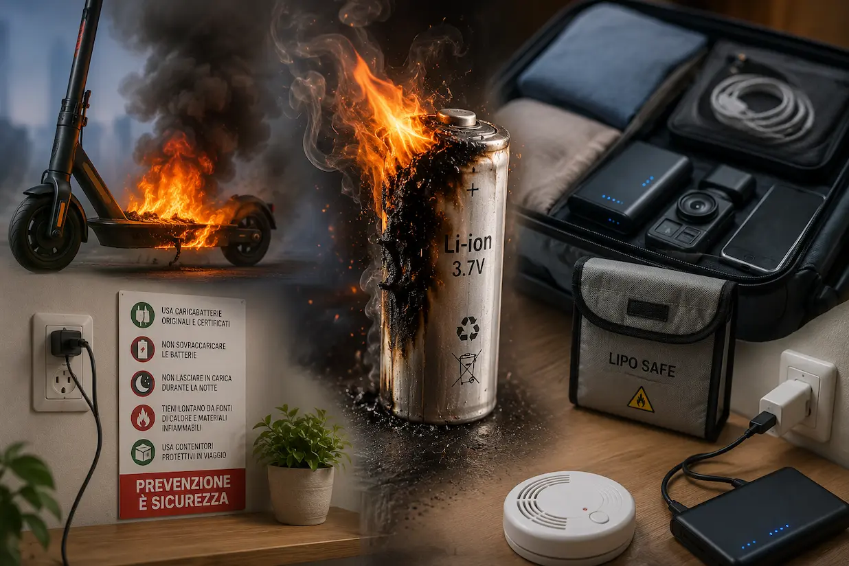 Batterie al litio rischio incendio cosa sapere batterie al litio