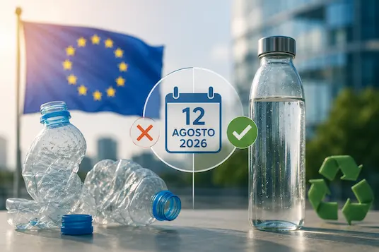 Bottiglie di plastica UE in evidenza