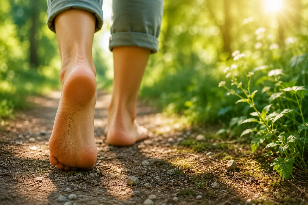 camminare scalzi piedi nudi spiaggia sabbia benefici scienza camminare scalzi fa bene