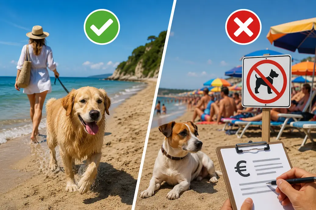 cane in spiaggia multa regole divieti ordinanza balneare guinzaglio mare Cane in spiaggia: regole e multe