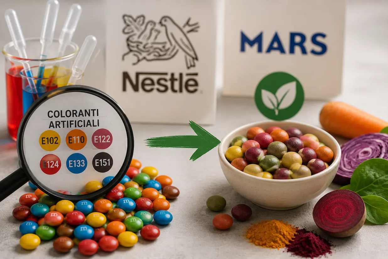 coloranti alimentari naturali e artificiali a confronto Coloranti alimentari artificiali: cosa cambia con Nestlé e Mars